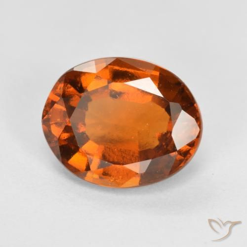 granada hessonita Laranja médio-escuro Natural 2.52ct, oval, VS