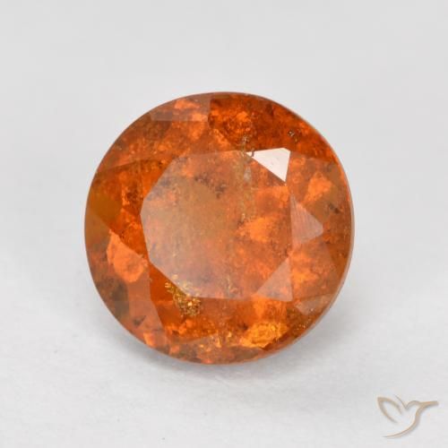granada hessonita Laranja Médio Natural 1.71ct, Redondo, SI