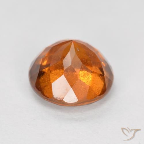 granada hessonita Laranja Médio Natural 1.56ct, Redondo, SI