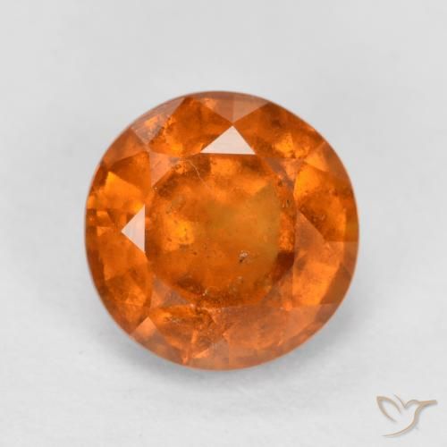 1.64ct Natural Laranja Médio granada hessonita, Redondo, SI