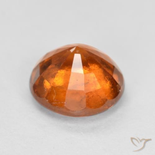 granada hessonita Laranja Médio Natural 1.64ct, Redondo, SI