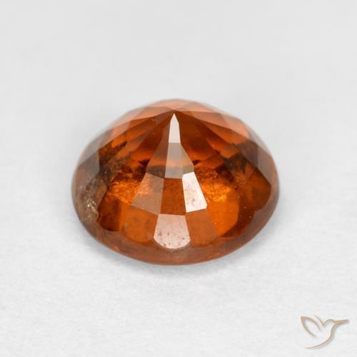 granada hessonita Laranja Médio Natural 1.37ct, Redondo, VS-SI