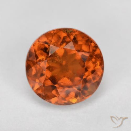 1.76ct Natural Laranja Profundo granada hessonita, Redondo, VS-SI