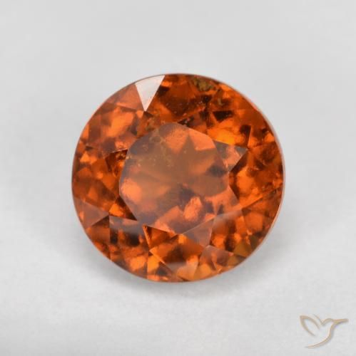 granada hessonita Laranja Profundo Natural 1.76ct, Redondo, VS-SI