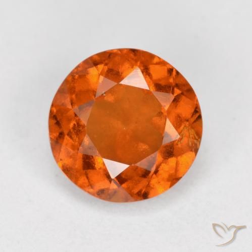 1.55ct Natural Laranja Médio granada hessonita, Redondo, VS-SI