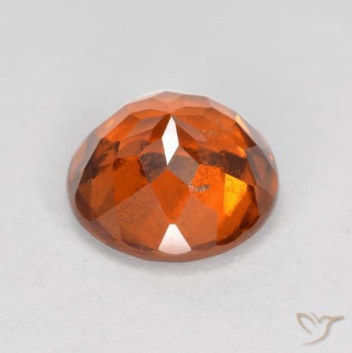granada hessonita Laranja Médio Natural 1.55ct, Redondo, VS-SI