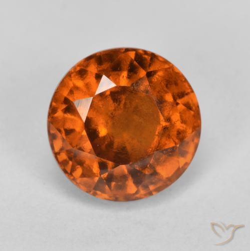 1.87ct Natural Laranja Profundo granada hessonita, Redondo, VS-SI