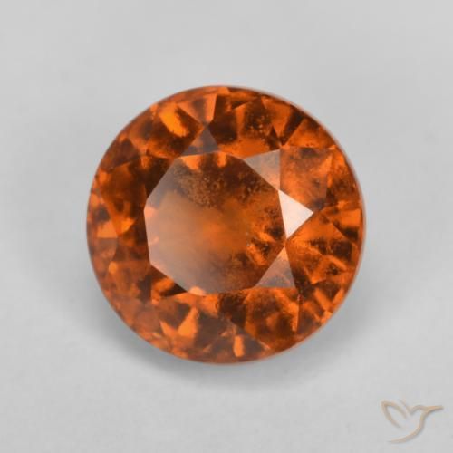 granada hessonita Laranja Profundo Natural 1.87ct, Redondo, VS-SI