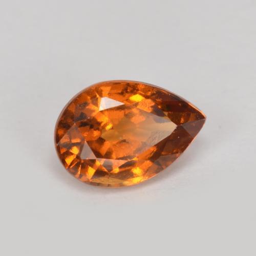 Granada hessonita laranja natural 0,74ct, formato de pêra, VS-SI