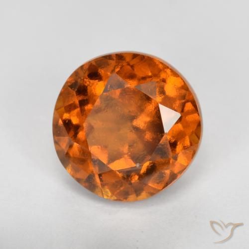 granada hessonita Laranja médio-escuro Natural 1.70ct, Redondo, VS