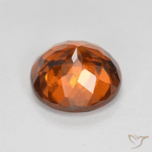granada hessonita Laranja Profundo Natural 1.46ct, Redondo, VS