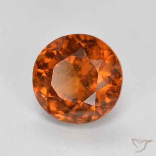 granada hessonita âmbar laranja Natural 1.52ct, Redondo, VS