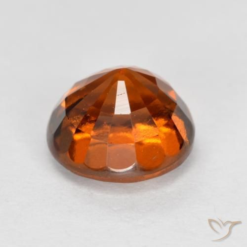 granada hessonita laranja avermelhado Natural 1.72ct, Redondo, VVS-VS