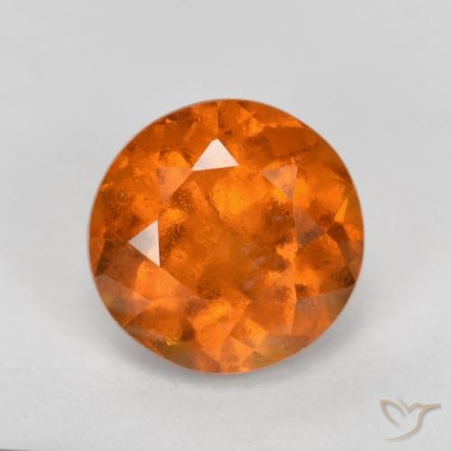 1.69ct Natural Laranja Profundo granada hessonita, Redondo, SI