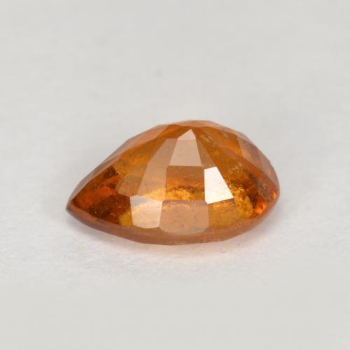 Granada Hessonita Laranja Profundo Natural 0.78ct, Formato de pêra, SI