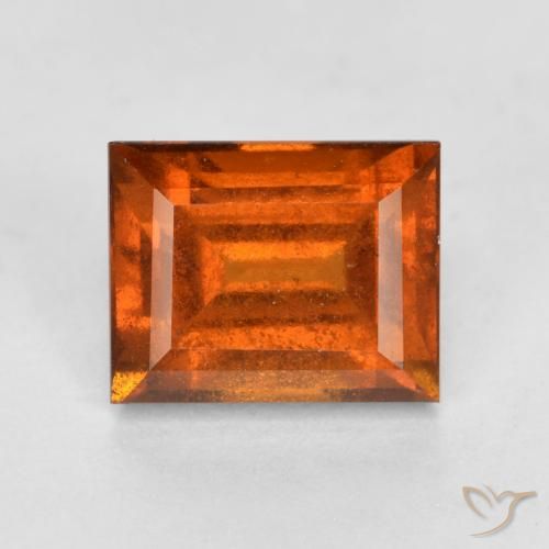 2.01ct Natural âmbar laranja granada hessonita, baguete, VS-SI