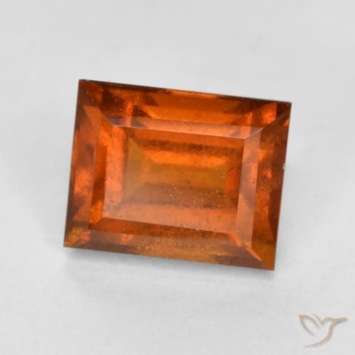 granada hessonita âmbar laranja Natural 2.01ct, baguete, VS-SI