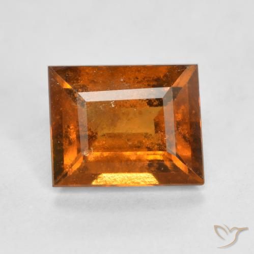 1.58ct Natural Laranja Profundo granada hessonita, baguete, SI