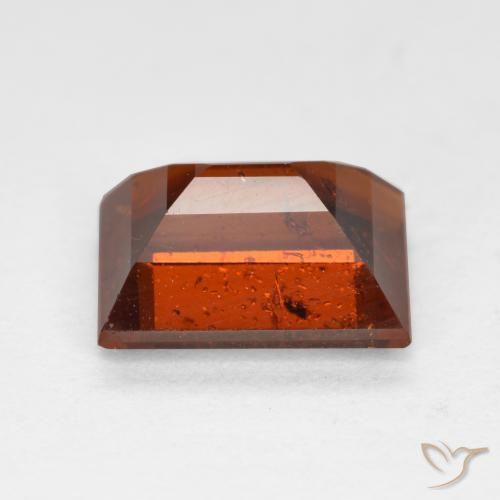 Granada hessonita vermelho natural 2,26ct, baguete, VS-SI