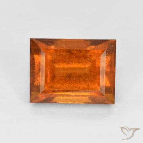 2.15ct Natural Laranja Profundo granada hessonita, baguete, VS-SI