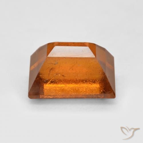 granada hessonita Laranja Profundo Natural 2.15ct, baguete, VS-SI
