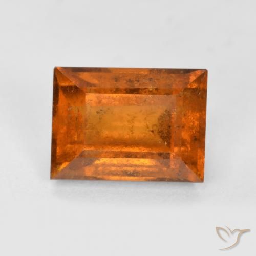 2.44ct Natural Laranja Profundo granada hessonita, baguete, VS-SI
