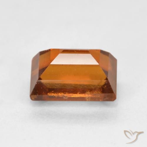 granada hessonita Laranja médio-escuro Natural 1.22ct, baguete, VS