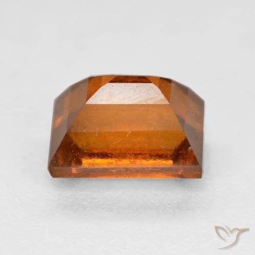 granada hessonita Laranja Profundo Natural 1.29ct, baguete, VS