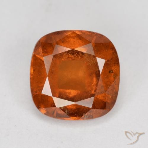 1.89ct Natural âmbar laranja granada hessonita, Almofada, SI