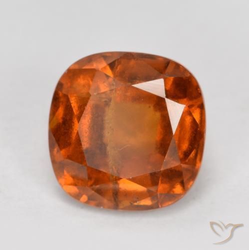 2.16ct Natural âmbar laranja granada hessonita, Almofada, SI