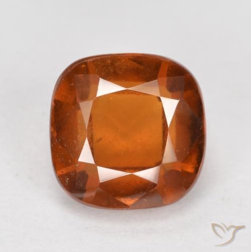 2.32ct Natural âmbar laranja granada hessonita, Almofada, VS-SI