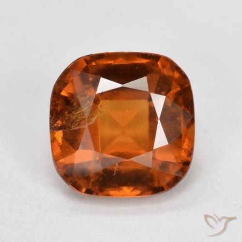 1.80ct Natural Laranja Profundo granada hessonita, Almofada, SI