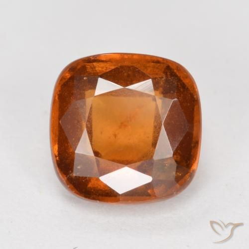 1.96ct Natural Laranja médio-escuro granada hessonita, Almofada, VS-SI