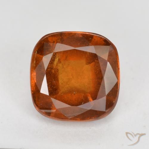 1.96ct Natural âmbar laranja granada hessonita, Almofada, VS-SI