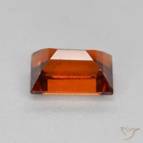 granada hessonita Laranja Profundo Natural 1.07ct, baguete, VS