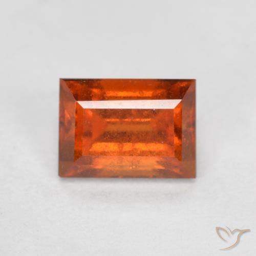 granada hessonita fogo laranja Natural 1.07ct, baguete, VS-SI