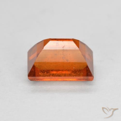 granada hessonita fogo laranja Natural 1.07ct, baguete, VS-SI