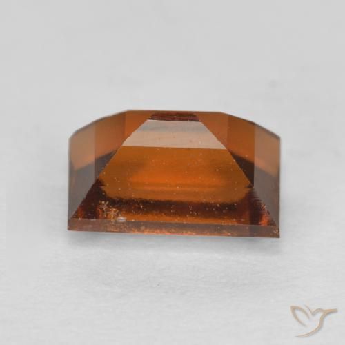 granada hessonita Laranja Profundo Natural 1.09ct, baguete, VS