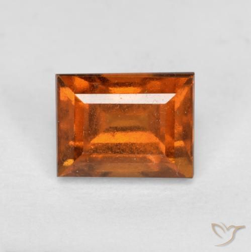 1.01ct Natural Laranja Médio granada hessonita, baguete, VS
