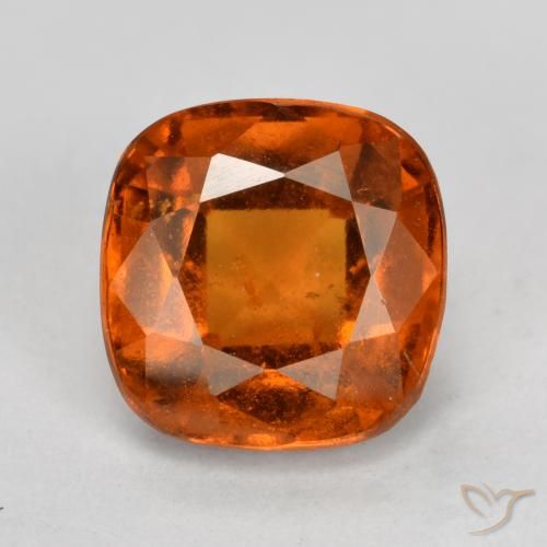 2.05ct Natural laranja avermelhado granada hessonita, Almofada, VS-SI