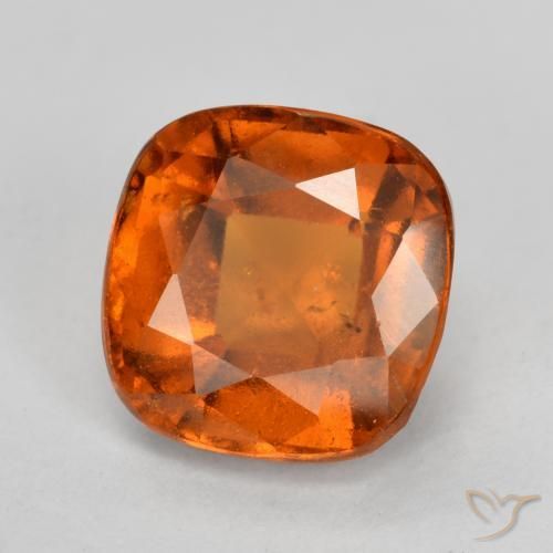 granada hessonita laranja avermelhado Natural 2.05ct, Almofada, VS-SI