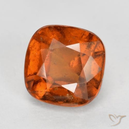 granada hessonita laranja avermelhado Natural 2.05ct, Almofada, VS-SI