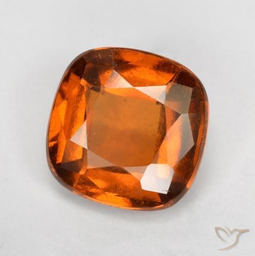 granada hessonita Laranja Médio Natural 1.67ct, Almofada, VS