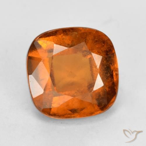 2.10ct Natural Laranja Profundo granada hessonita, Almofada, VS-SI