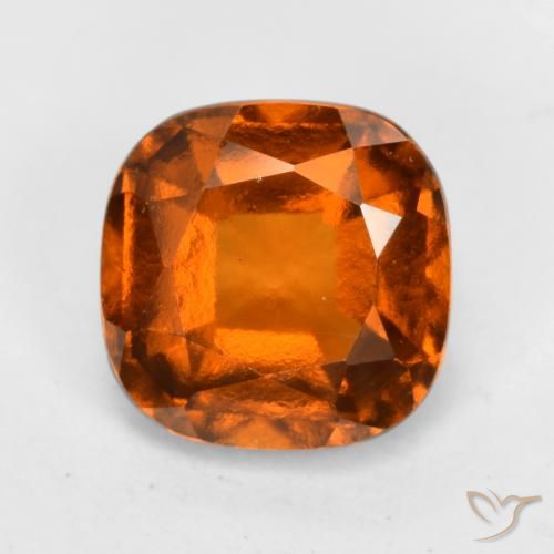 1.98ct Natural âmbar laranja granada hessonita, Almofada, VS