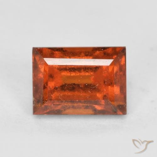 granada hessonita âmbar laranja Natural 1.02ct, baguete, VS
