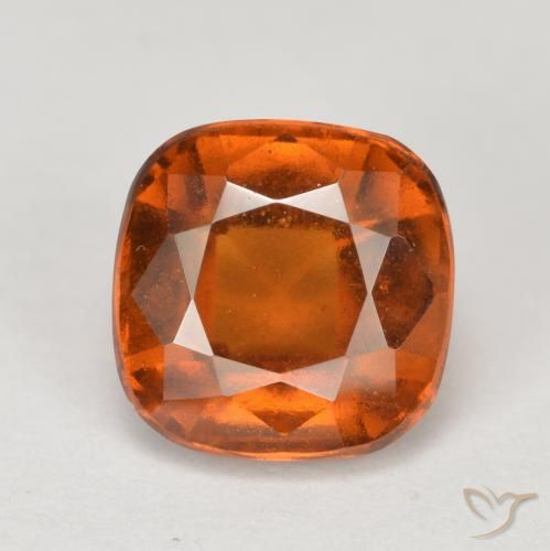 2.21ct Natural Laranja médio-escuro granada hessonita, Almofada, VS