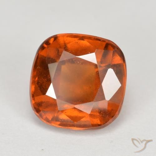 granada hessonita Laranja médio-escuro Natural 2.21ct, Almofada, VS