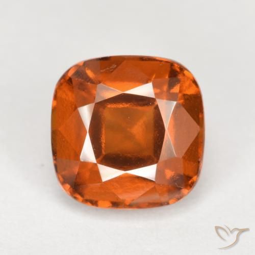 2.17ct Natural âmbar laranja granada hessonita, Almofada, VVS-VS