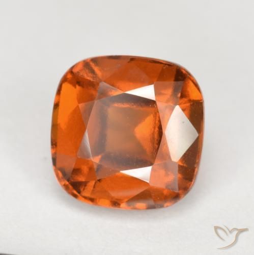 granada hessonita âmbar laranja Natural 2.17ct, Almofada, VVS-VS